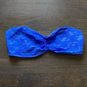 VSPink Lace Strapless Bandeau Electric Blue
